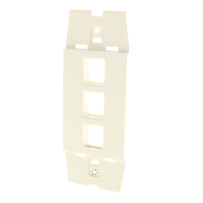 Leviton AC643-SND Sand Acenti Quickport 1-Gang 3-Port Wallplate Insert Cover
