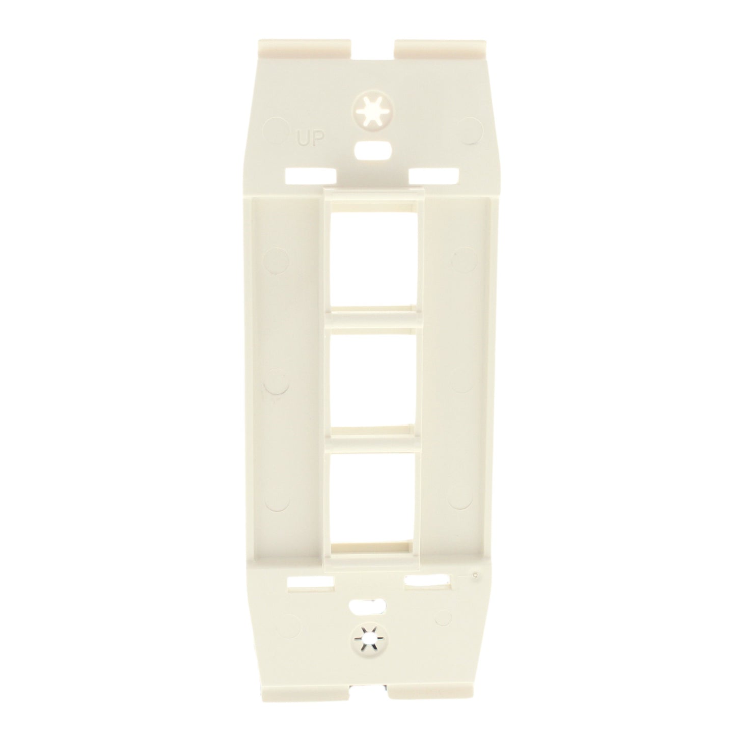 Leviton AC643-SND Sand Acenti Quickport 1-Gang 3-Port Wallplate Insert Cover