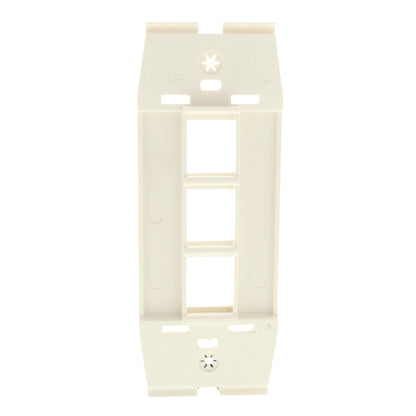 Leviton AC643-SND Sand Acenti Quickport 1-Gang 3-Port Wallplate Insert Cover