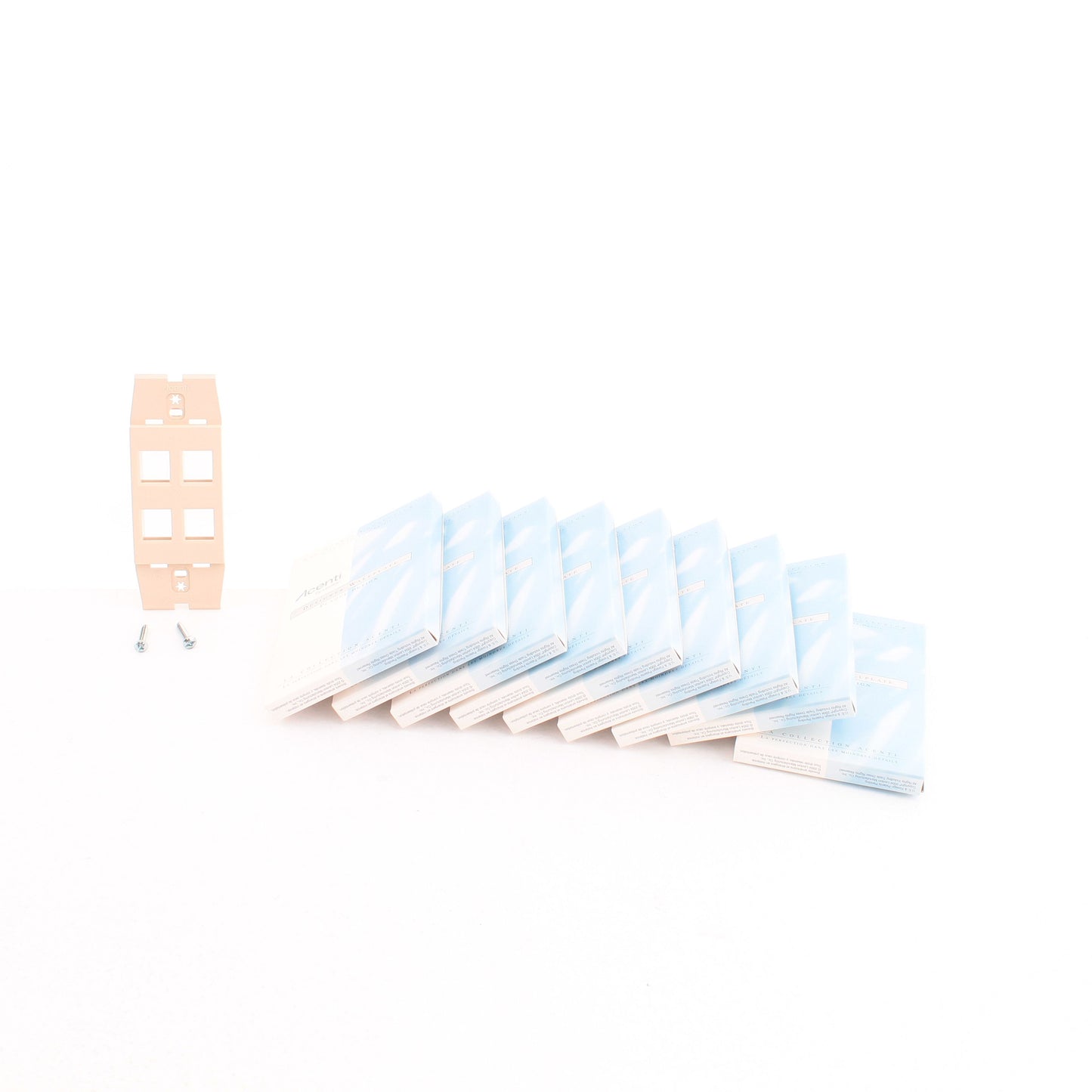 Leviton AC644-DFT Quickport Driftwood Acenti 4-Port Wallplate Inserts 10-Pack