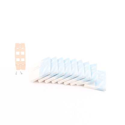 Leviton AC644-DFT Quickport Driftwood Acenti 4-Port Wallplate Inserts 10-Pack