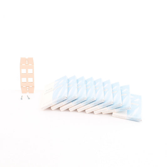 Leviton AC644-DFT Quickport Driftwood Acenti 4-Port Wallplate Inserts 10-Pack