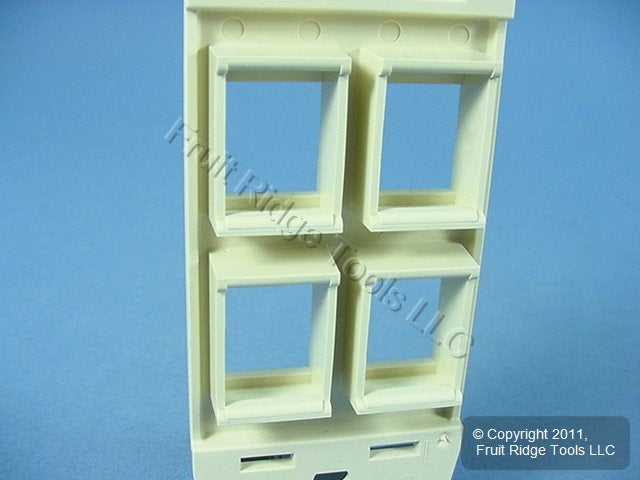 Leviton Acenti Quickport Driftwood 1-Gang 4-Port Wallplate Insert AC644-DFT