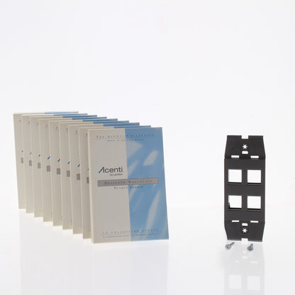 10 Leviton Quickport Slate Gray Acenti 4Port Polymer Wallplate Inserts AC644-SLT