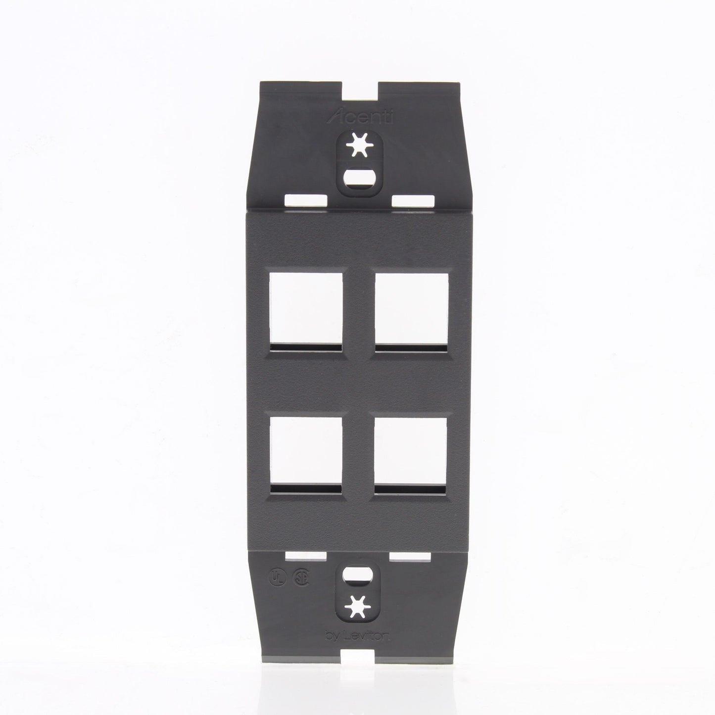 10 Leviton Quickport Slate Gray Acenti 4Port Polymer Wallplate Inserts AC644-SLT