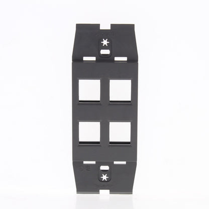 10 Leviton Quickport Slate Gray Acenti 4Port Polymer Wallplate Inserts AC644-SLT