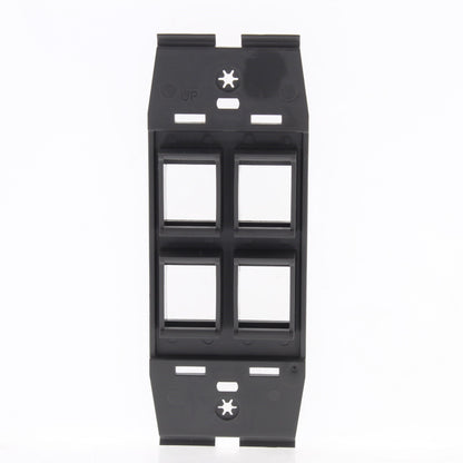 10 Leviton Quickport Slate Gray Acenti 4Port Polymer Wallplate Inserts AC644-SLT