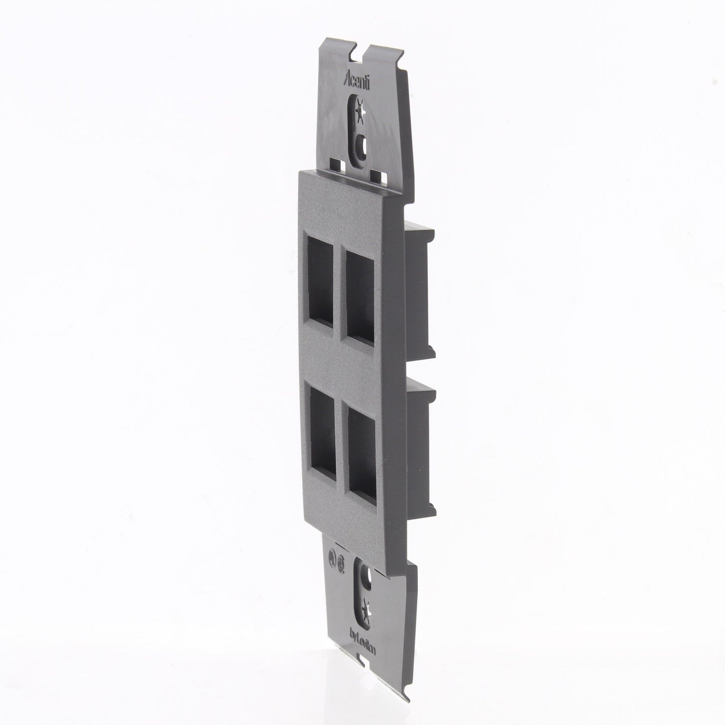 10 Leviton Quickport Slate Gray Acenti 4Port Polymer Wallplate Inserts AC644-SLT