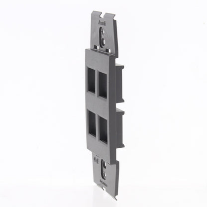 10 Leviton Quickport Slate Gray Acenti 4Port Polymer Wallplate Inserts AC644-SLT