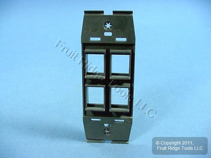 Leviton Slate Gray Quickport Acenti 1G 4-Port Polymer Wallplate Insert AC644-SLT