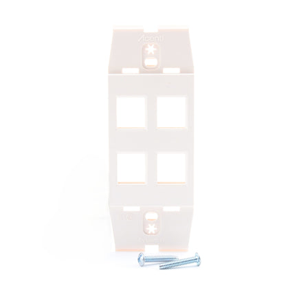 Leviton AC644-SND Acenti Sand Quickport 1-Gang 4-Port Polymer Wallplate Insert