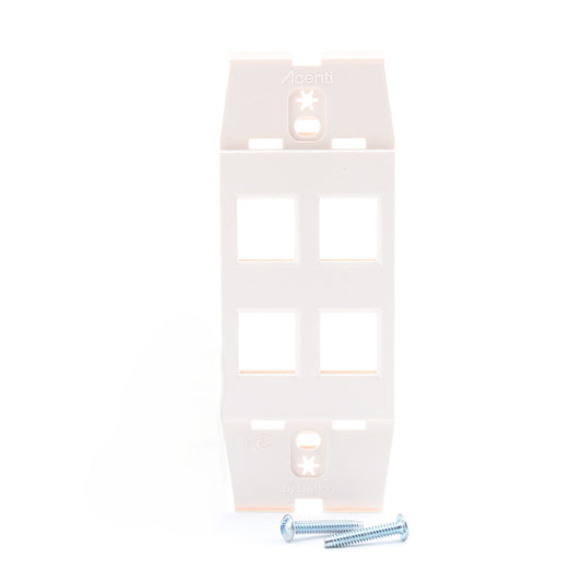 Leviton AC644-SND Acenti Sand Quickport 1-Gang 4-Port Polymer Wallplate Insert