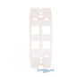 Leviton AC644-SND Acenti Sand Quickport 1-Gang 4-Port Polymer Wallplate Insert