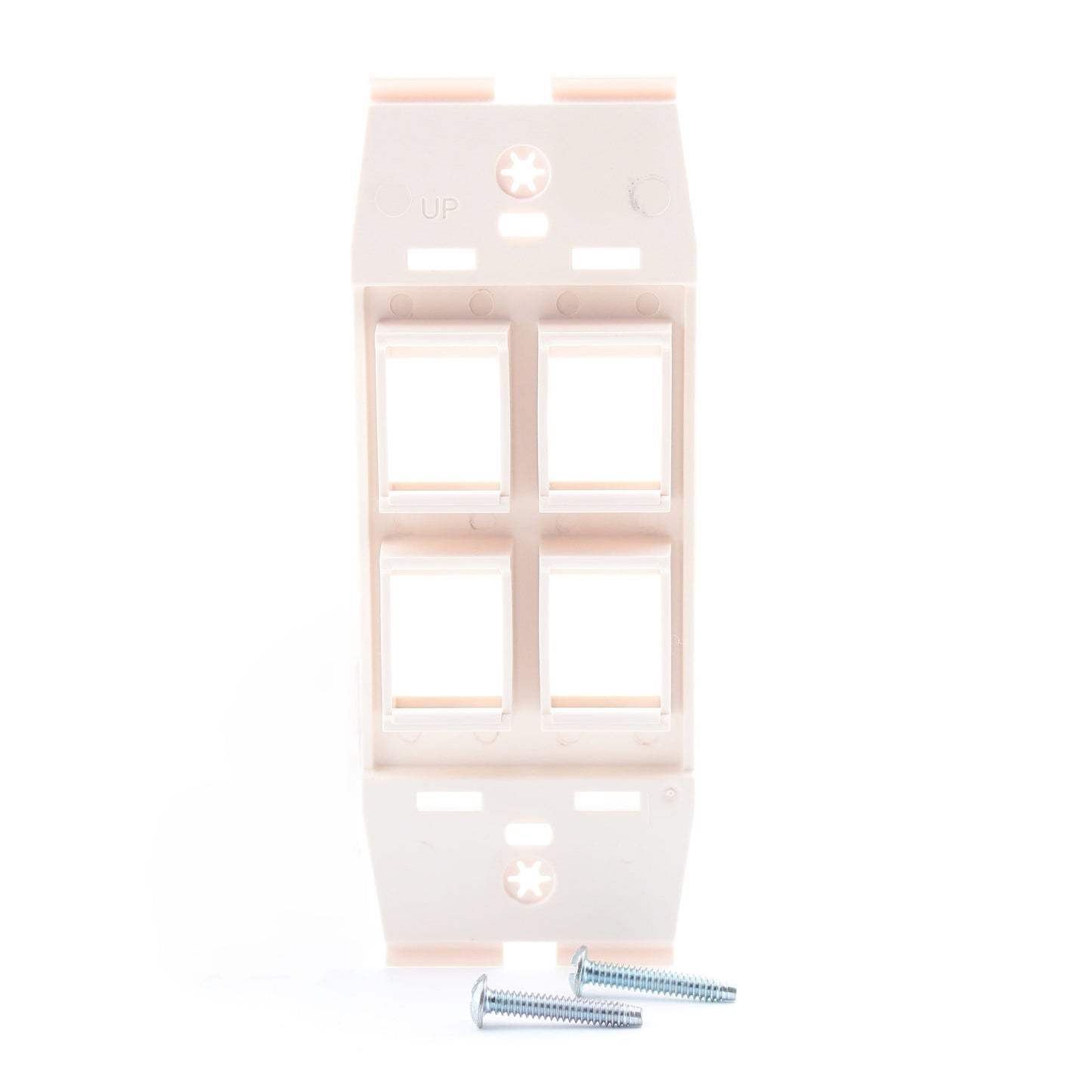 Leviton AC644-SND Acenti Sand Quickport 1-Gang 4-Port Polymer Wallplate Insert