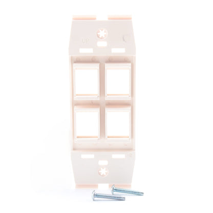 Leviton AC644-SND Acenti Sand Quickport 1-Gang 4-Port Polymer Wallplate Insert
