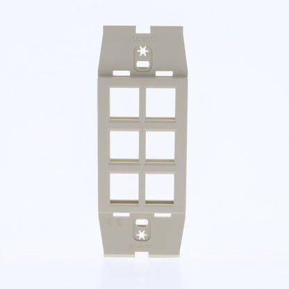 Leviton Acenti AC646-DFT Driftwood 6-Port Quickport Decora Wallplate Insert 10pc