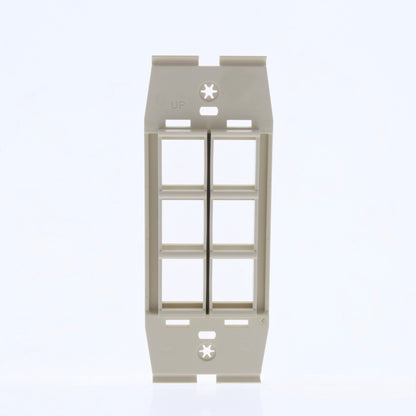 Leviton Acenti AC646-DFT Driftwood 6-Port Quickport Decora Wallplate Insert 10pc