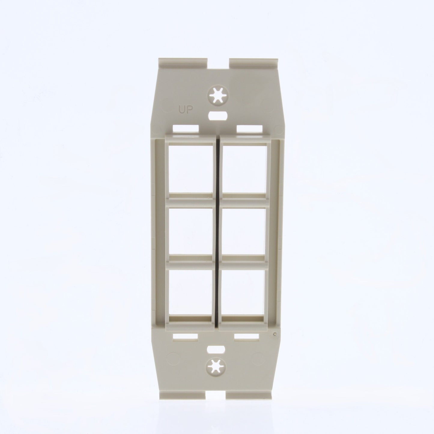 Leviton AC646-DFT Quickport Driftwood Acenti 6-Port Polymer Wallplate Insert