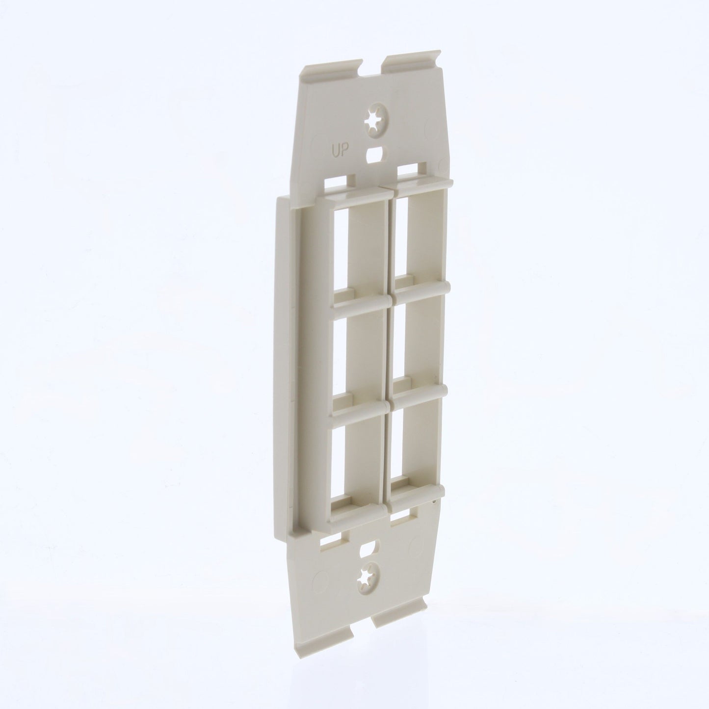 Leviton AC646-DFT Quickport Driftwood Acenti 6-Port Polymer Wallplate Insert