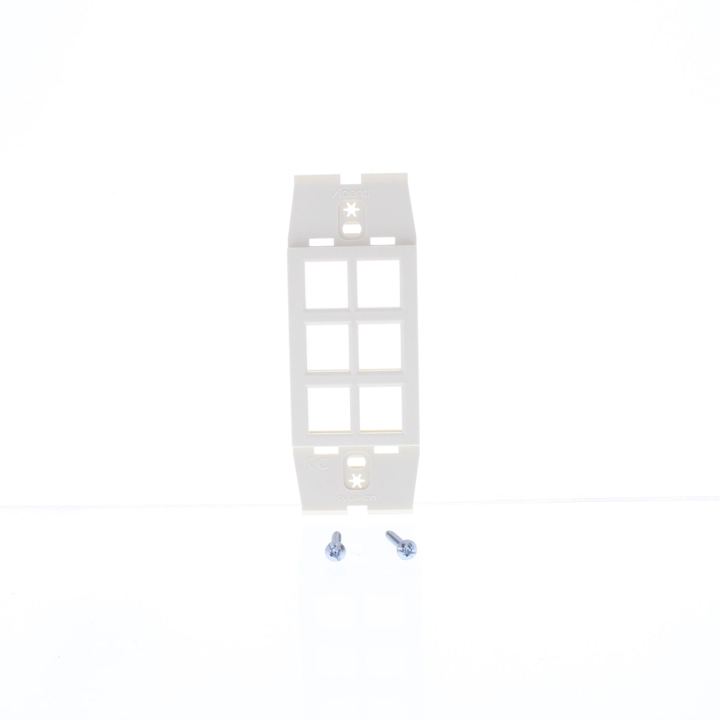 10 Leviton Quickport Natural Acenti 6-Port Polymer Wallplate Inserts AC646-NTL