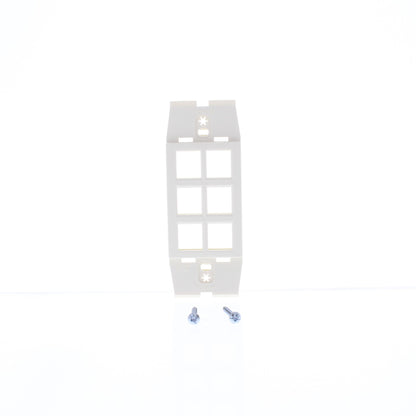 10 Leviton Quickport Natural Acenti 6-Port Polymer Wallplate Inserts AC646-NTL