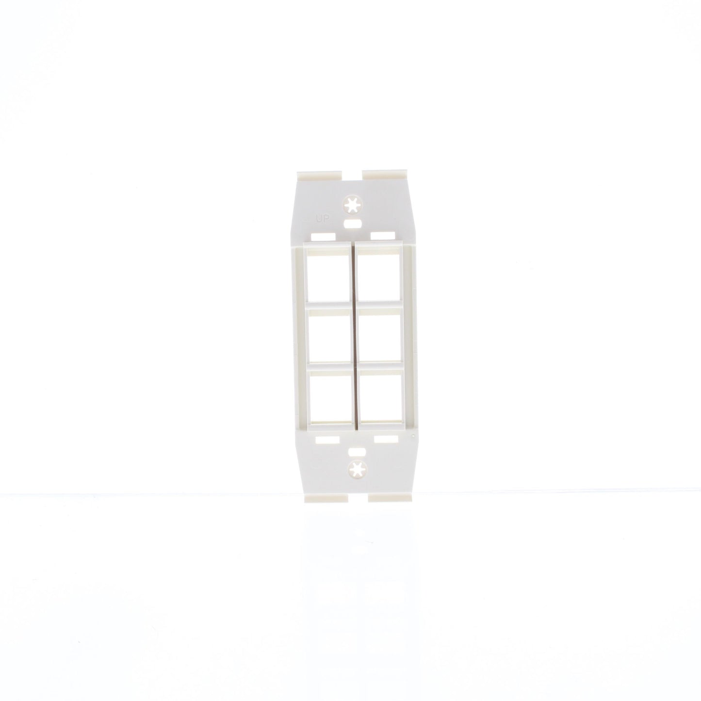 10 Leviton Quickport Natural Acenti 6-Port Polymer Wallplate Inserts AC646-NTL
