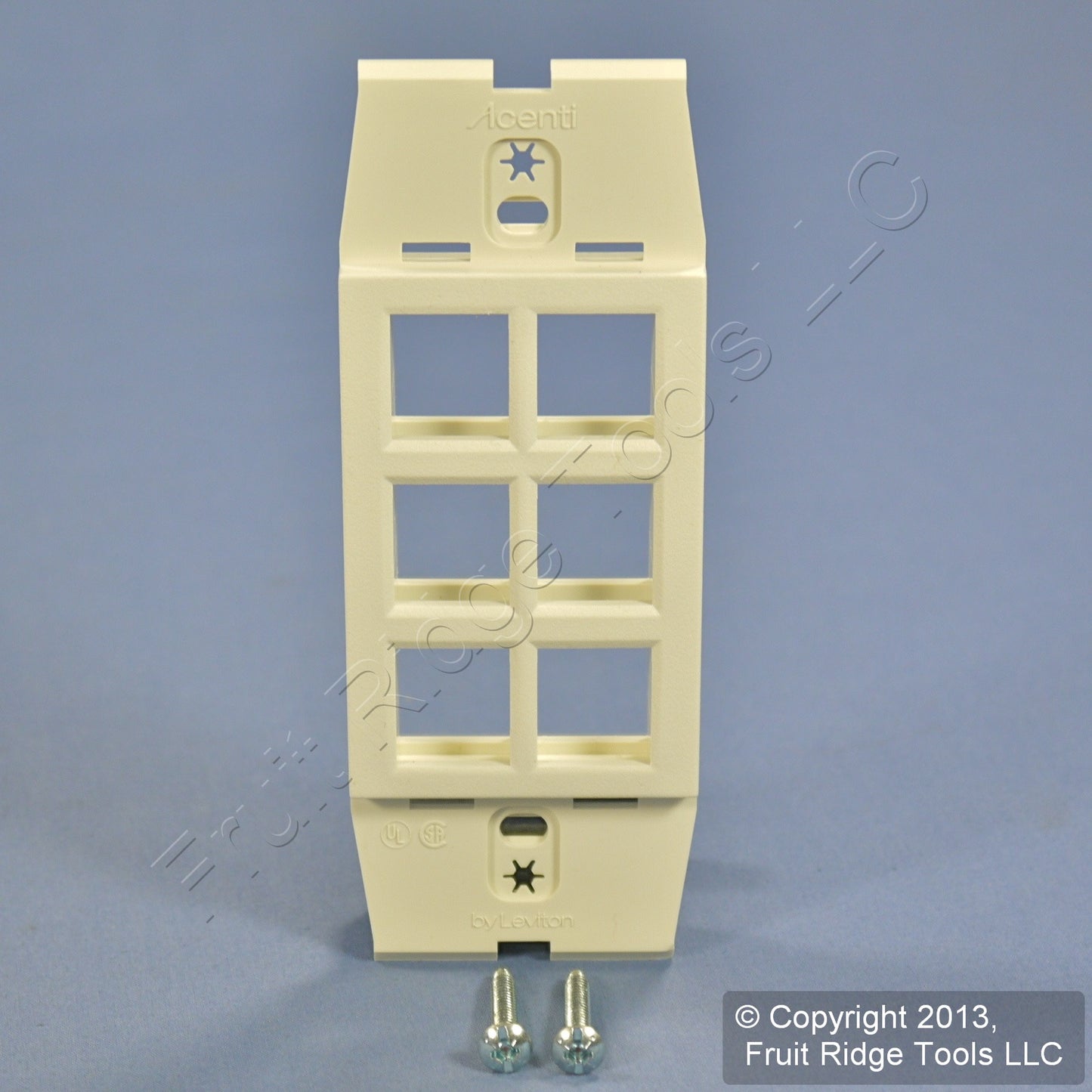 Leviton AC646-NTL Natural Acenti 1-Gang 6-Port Wallplate Cover Insert Quickport