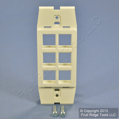 Leviton AC646-NTL Natural Acenti 1-Gang 6-Port Wallplate Cover Insert Quickport