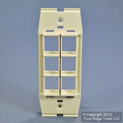 Leviton AC646-NTL Natural Acenti 1-Gang 6-Port Wallplate Cover Insert Quickport
