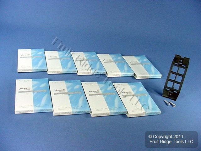 10 Leviton Quickport Onyx Black Acenti 6Port Polymer Wallplate Inserts AC646-ONX