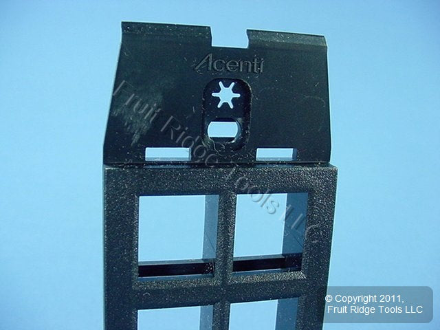 Leviton Quickport Onyx Black Acenti 1G 6-Port Polymer Wallplate Insert AC646-ONX
