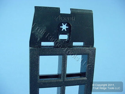Leviton Quickport Onyx Black Acenti 1G 6-Port Polymer Wallplate Insert AC646-ONX