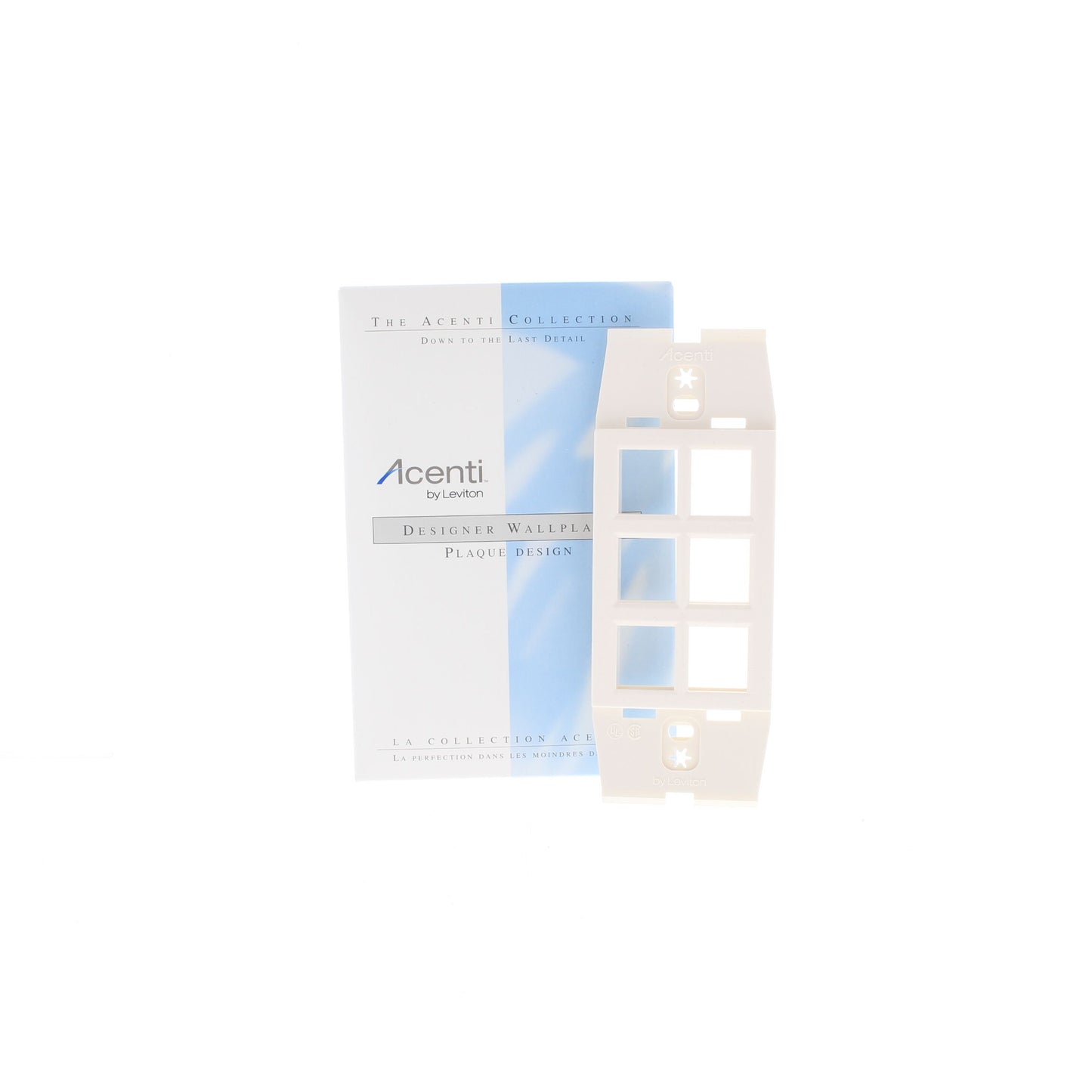 Leviton AC646-QTZ Quartz 1-Gang 6-Port Quickport Wallplate Cover Inserts 10-pack