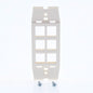 Leviton AC646-QTZ Quartz Quickport Acenti 1G 6-Port Polymer Wallplate Insert