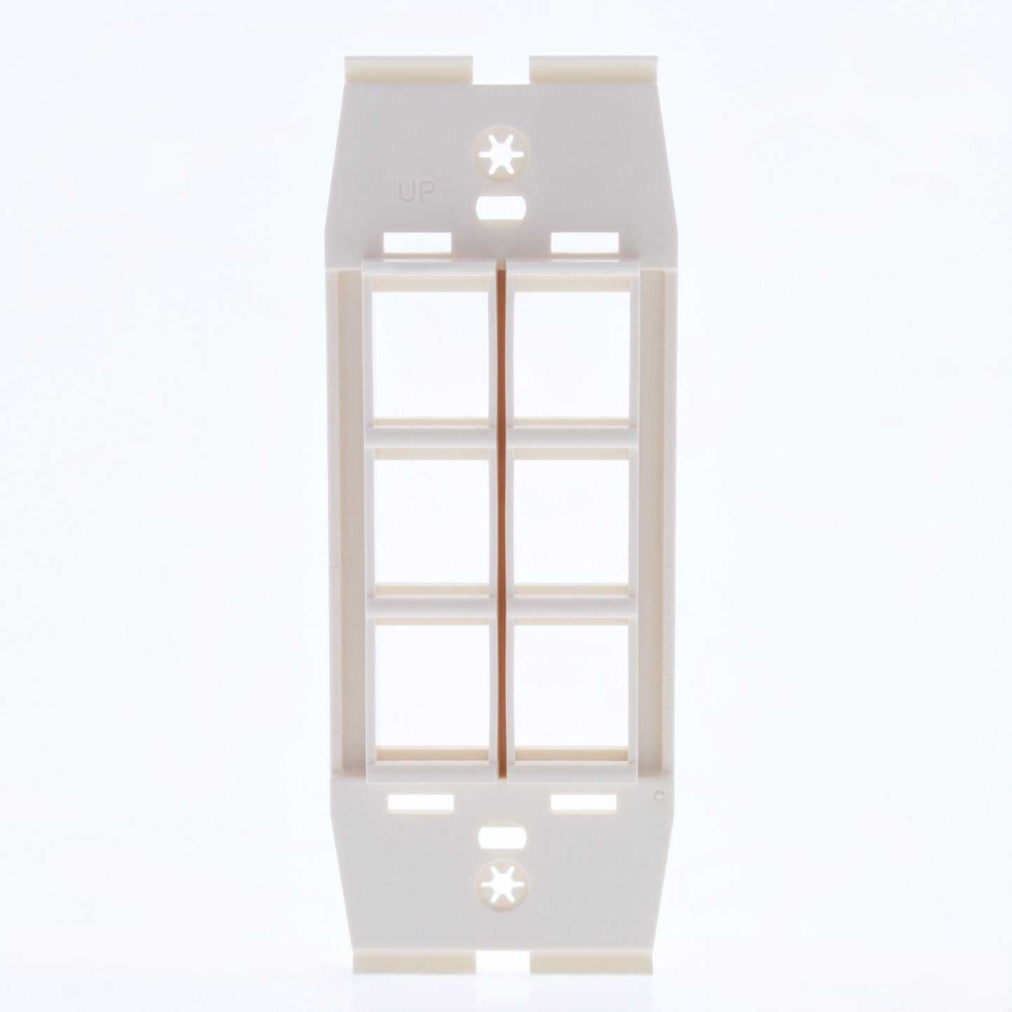 Leviton AC646-QTZ Quartz Quickport Acenti 1G 6-Port Polymer Wallplate Insert