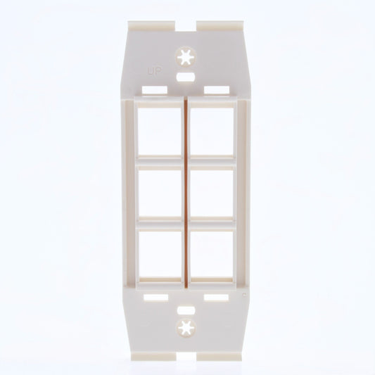 Leviton AC646-QTZ Quartz Quickport Acenti 1G 6-Port Polymer Wallplate Insert