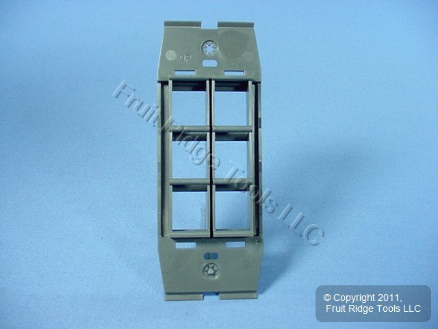 Leviton Quickport Slate Gray Acenti 1G 6-Port Polymer Wallplate Insert AC646-SLT