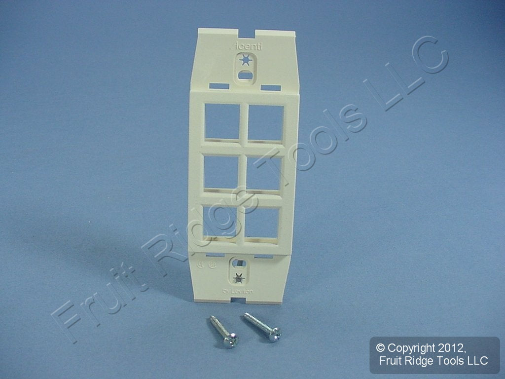 Leviton Quickport Sand Acenti 1G 6-Port Polymer Wallplate Insert AC646-SND