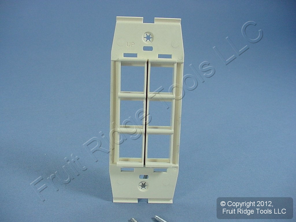 Leviton Quickport Sand Acenti 1G 6-Port Polymer Wallplate Insert AC646-SND