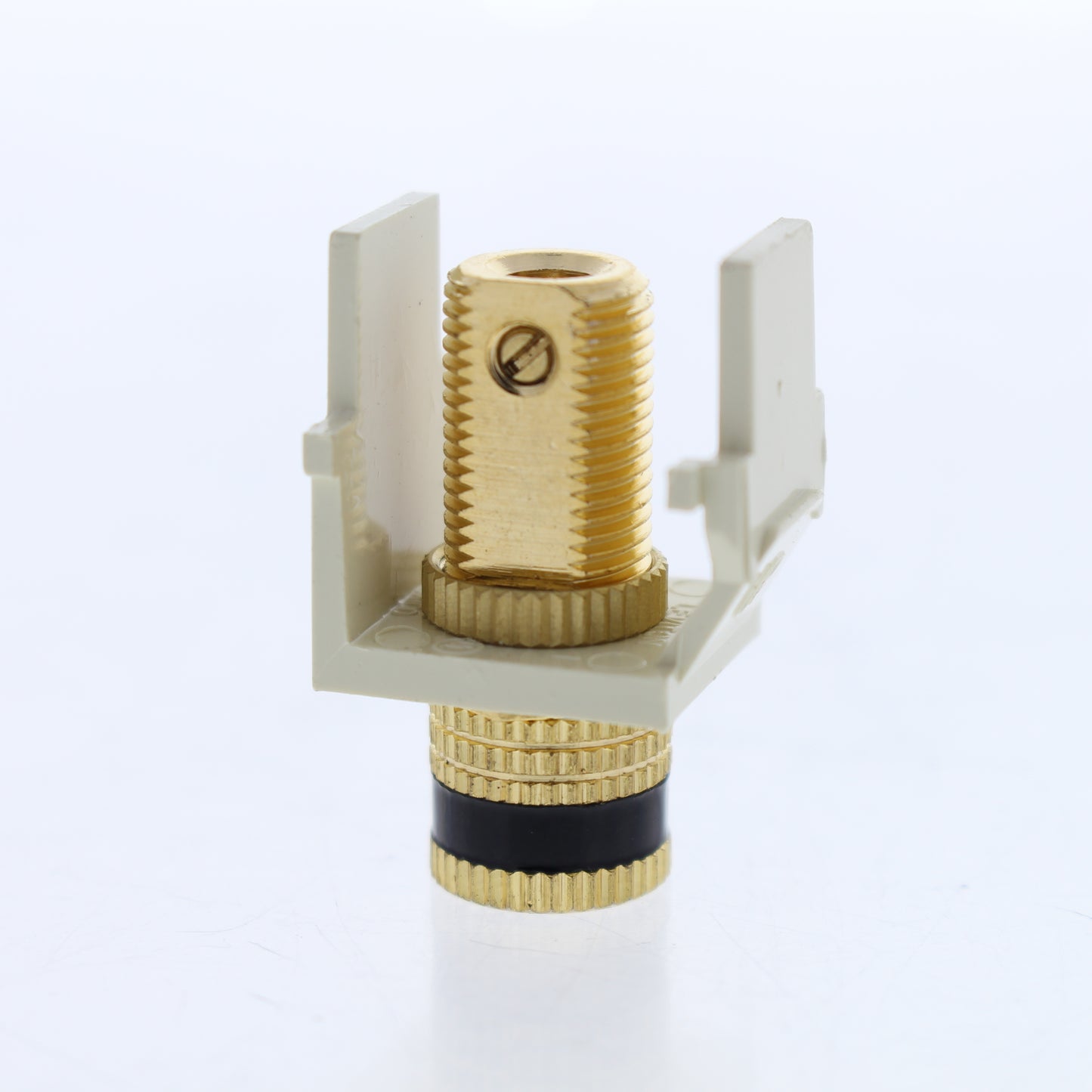 Leviton Acenti AC833-EB-NTL Natural Black Stripe Coaxial Connector Brass F-Type