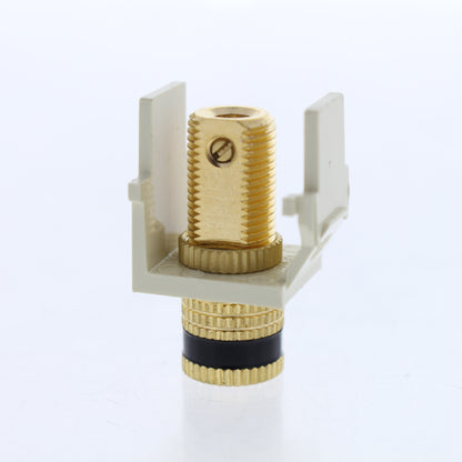 Leviton Acenti AC833-EB-NTL Natural Black Stripe Coaxial Connector Brass F-Type