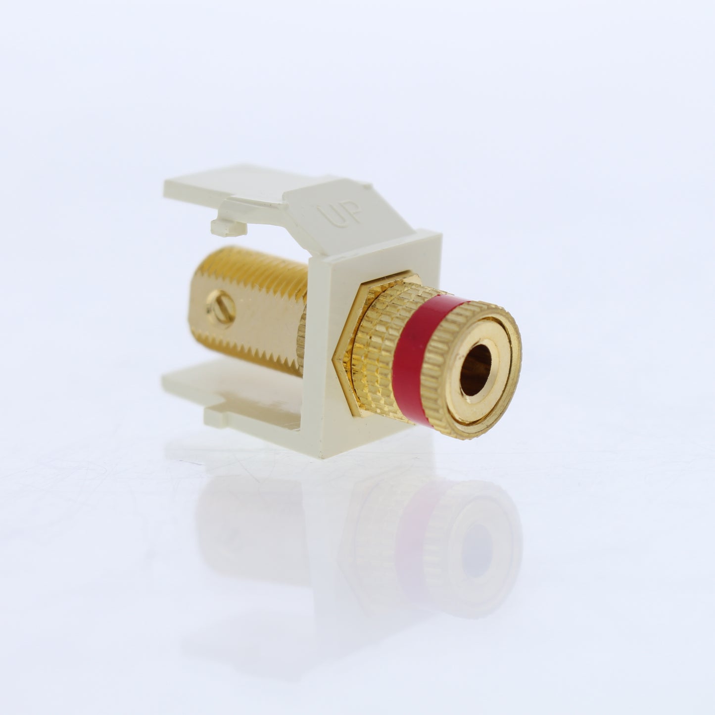 Leviton Acenti AC833-RD-NTL Natural Red Stripe Coaxial Connector Brass F-Type