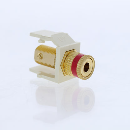 Leviton Acenti AC833-RD-NTL Natural Red Stripe Coaxial Connector Brass F-Type