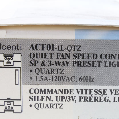 Leviton ACF01-1L-ONX Quartz Acenti SP/3-Way Preset Ceiling Fan Speed Control 1.5