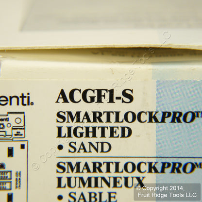 Leviton ACGF1-S Acenti Sand SmartLock GFCI 15A Receptacle Duplex GFI Outlet 5-15