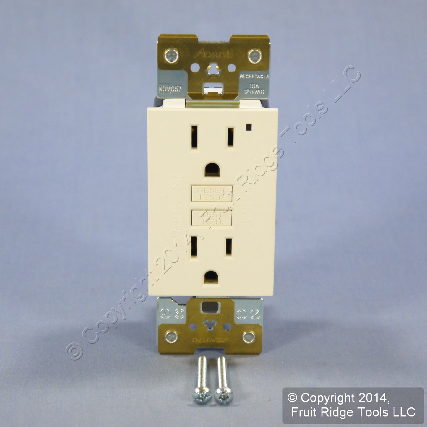 Leviton ACGF1-S Acenti Sand SmartLock GFCI 15A Receptacle Duplex GFI Outlet 5-15
