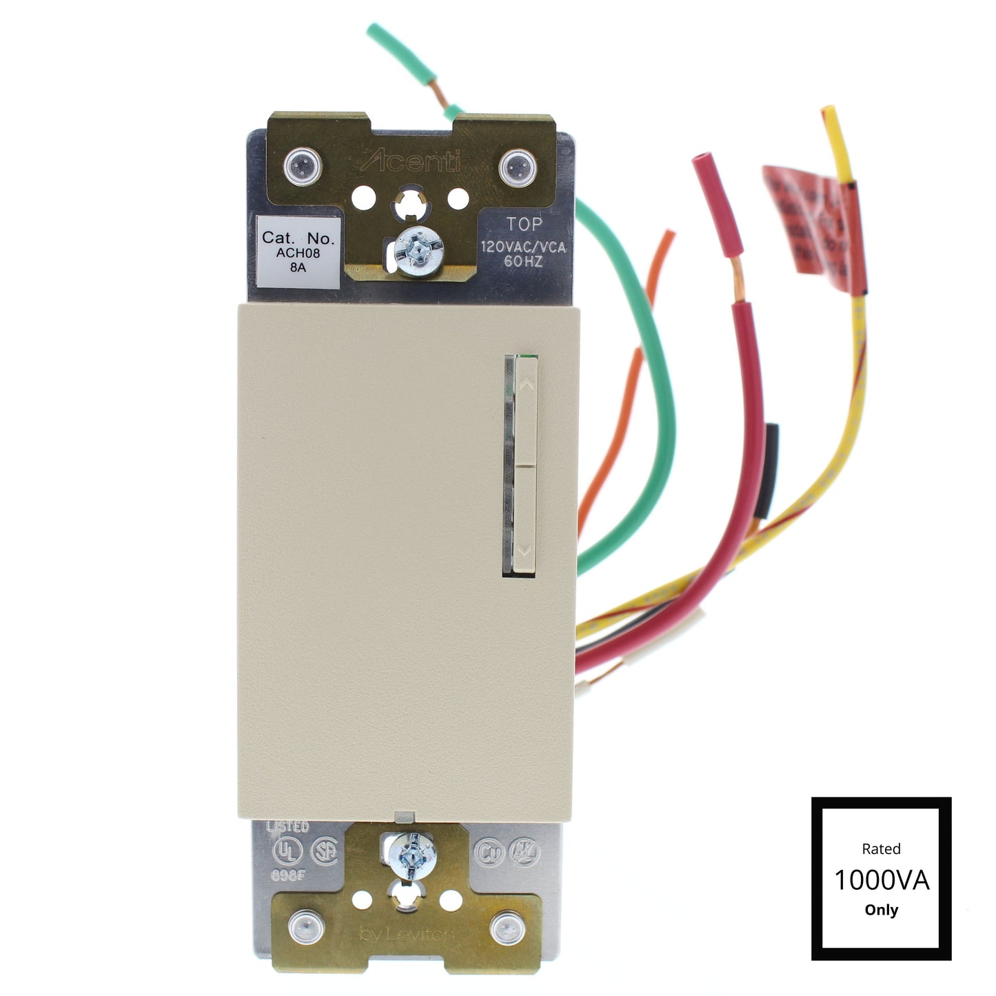 Leviton ACH08-1L-DFT Driftwood Acenti Preset Light Dimmer Switch Multi-Way 8A