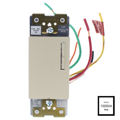 Leviton ACH08-1L-DFT Driftwood Acenti Preset Light Dimmer Switch Multi-Way 8A