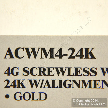 Leviton ACWM4-24K Gold Plated 4-Gang 4-Acenti Gold Plated Finish Wallplate Cover