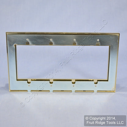 Leviton ACWM4-24K Gold Plated 4-Gang 4-Acenti Gold Plated Finish Wallplate Cover